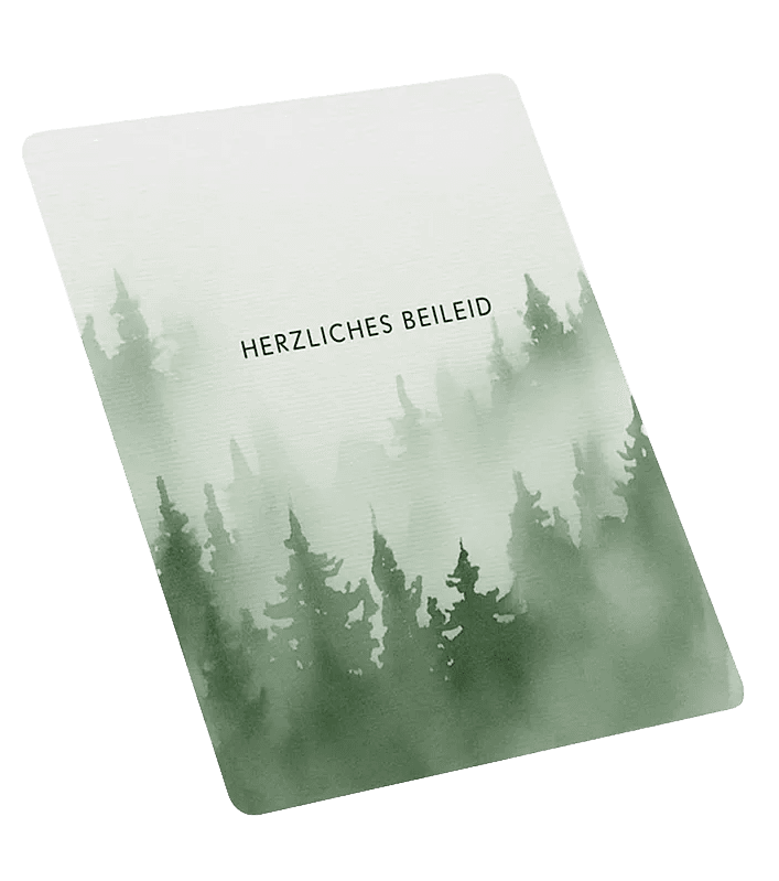 Vorschau einer gestalteten Trauerkarte