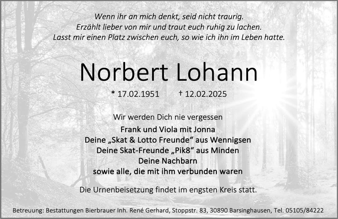 Portrait von Norbert Lohann