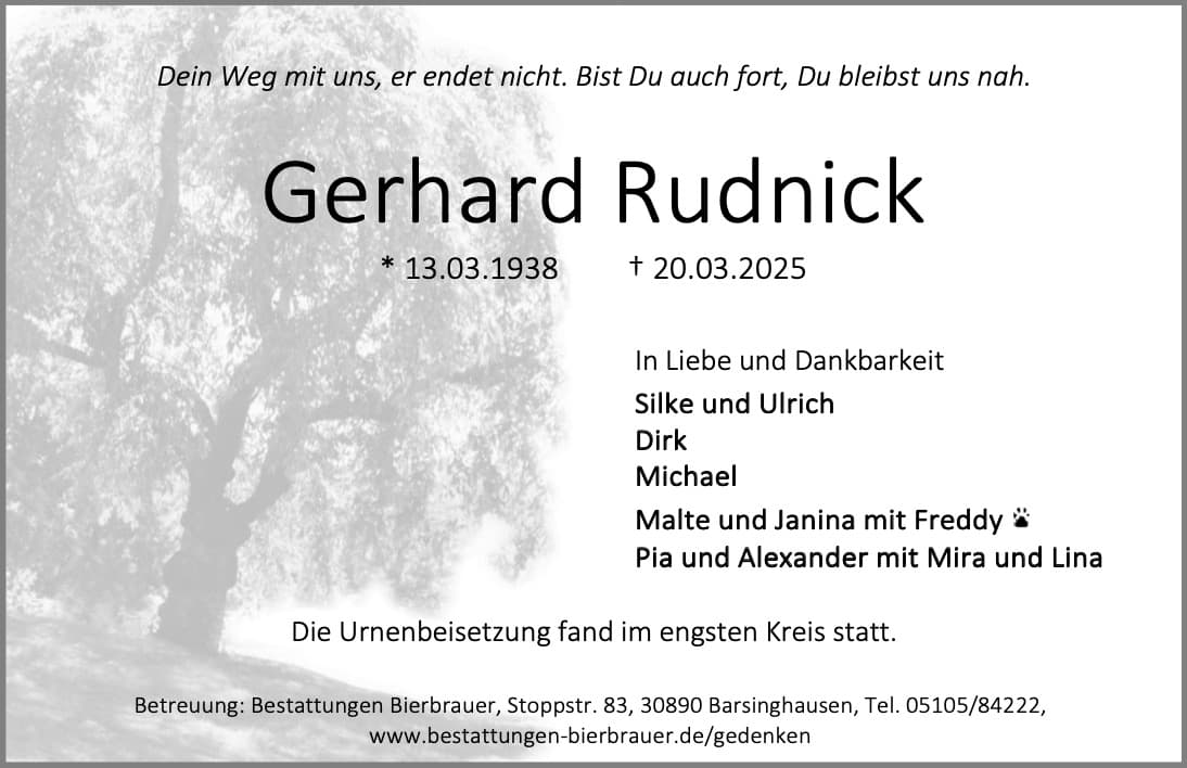 Portrait von Gerhard Rudnick