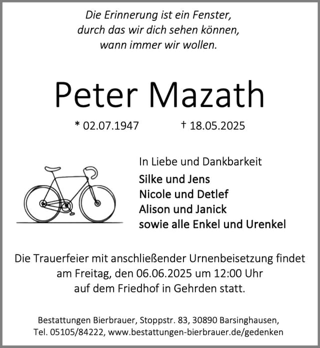 Portrait von Peter Mazath