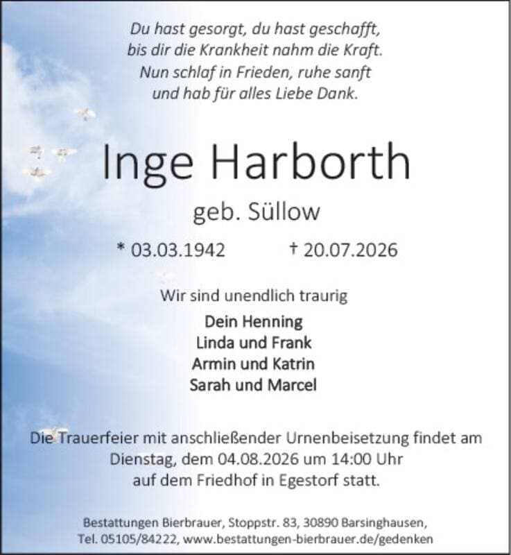 Portrait von Inge Harborth
