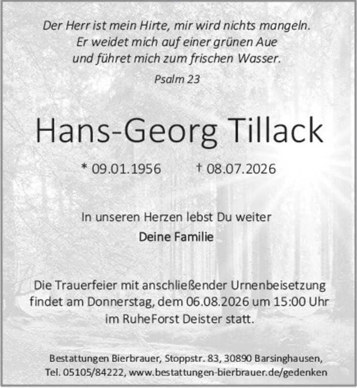 Portrait von Hans-Goerg Tillack
