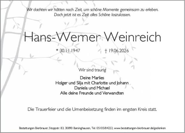 Traueranzeige
