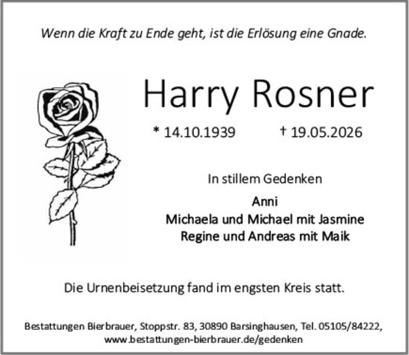 Portrait von Harry Rosner