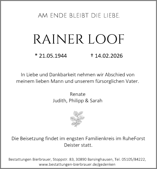 Portrait von Rainer Loof