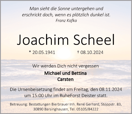 Portrait von Joachim Scheel