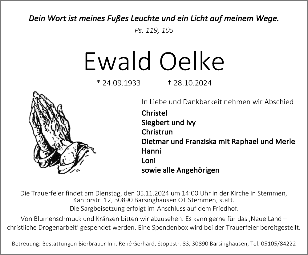 Portrait von Ewald Oelke