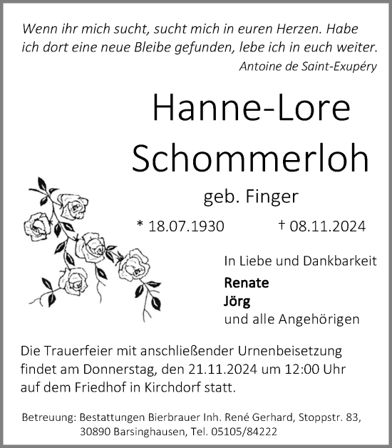 Portrait von Hanne-Lore Schommerloh