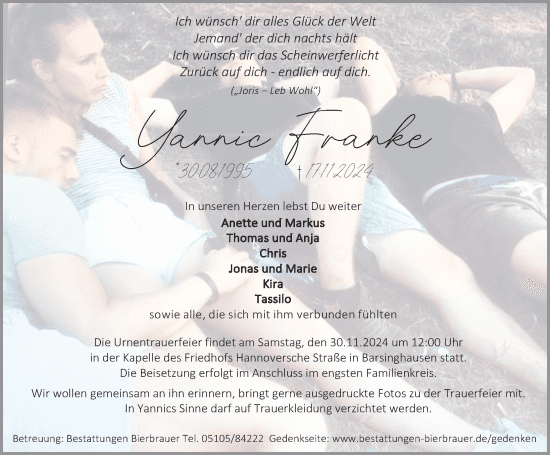 Portrait von Yannic Franke