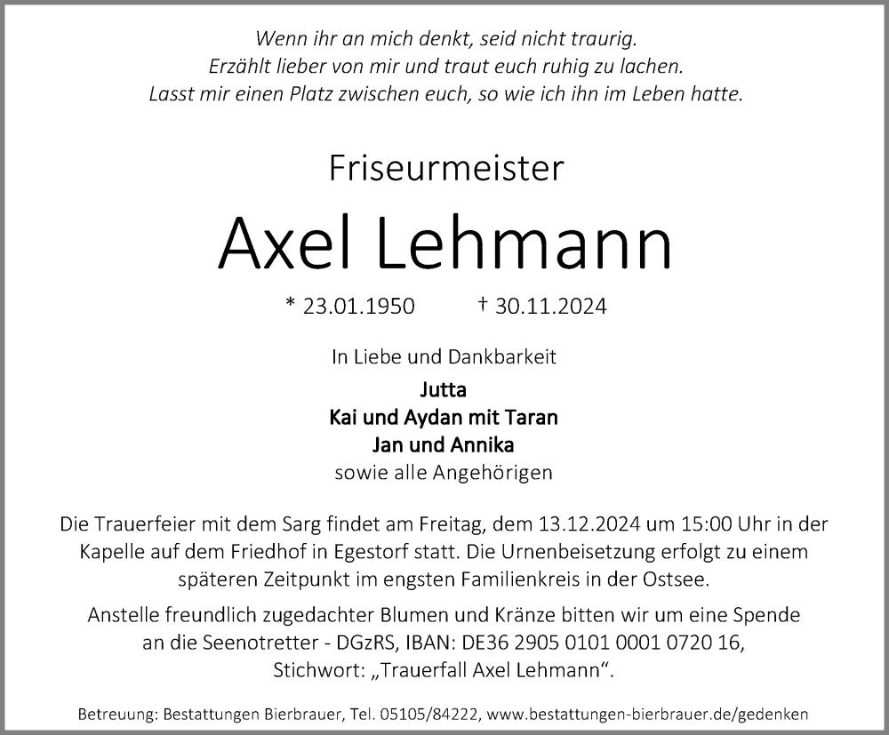 Portrait von Axel Lehmann