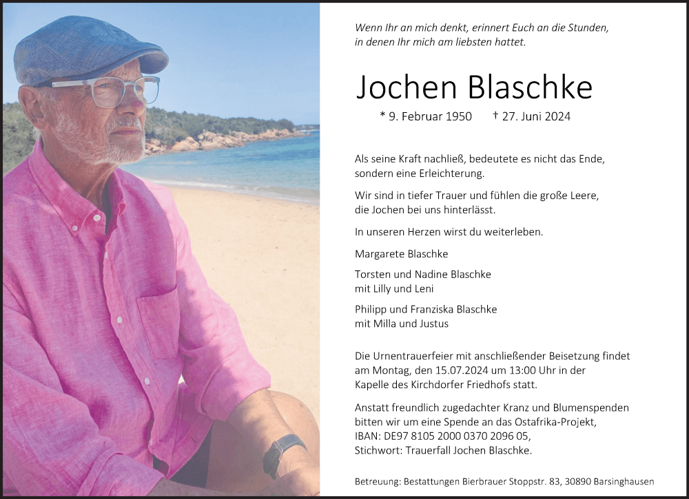 Portrait von Joachim Blaschke