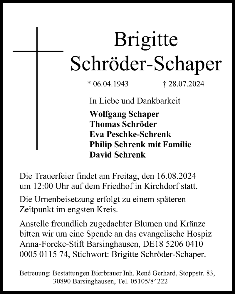 Portrait von Brigitte Schröder-Schaper
