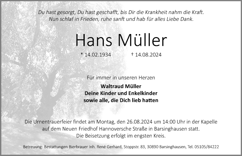 Portrait von Hans Müller