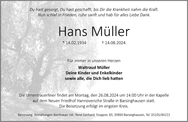 Traueranzeige