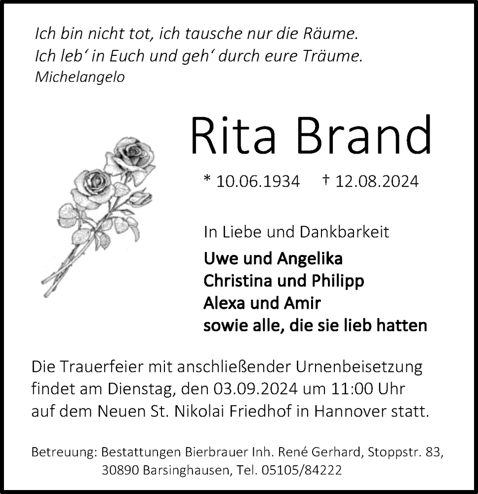 Portrait von Rita Brand