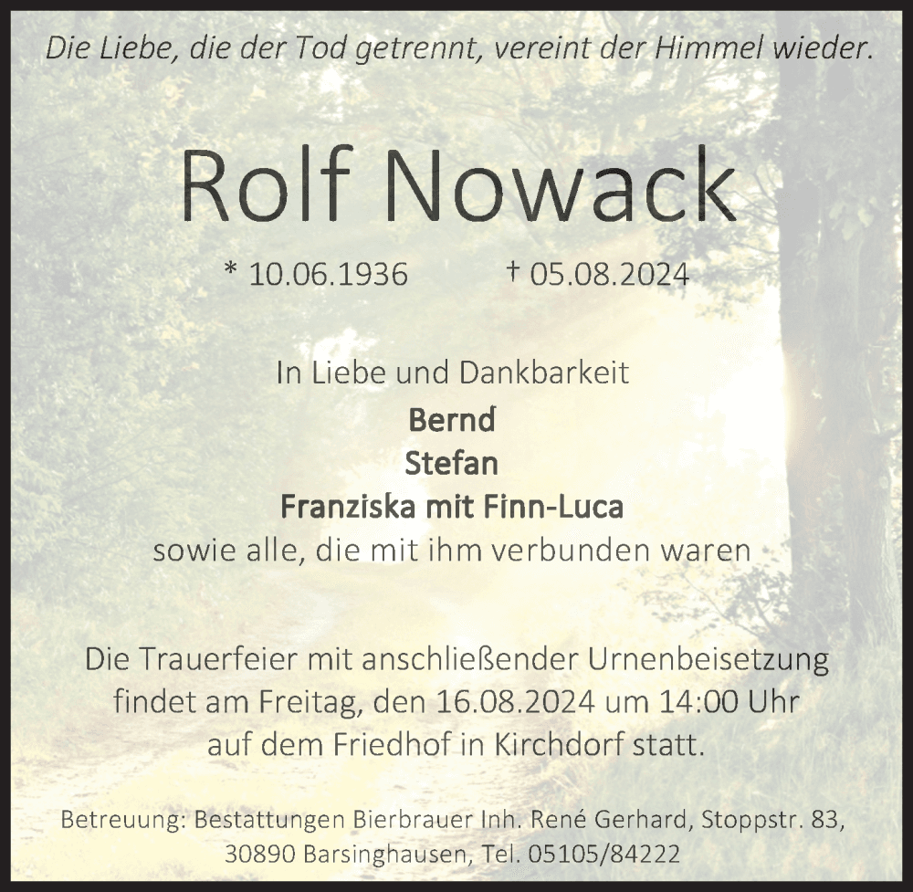 Portrait von Rolf Nowack