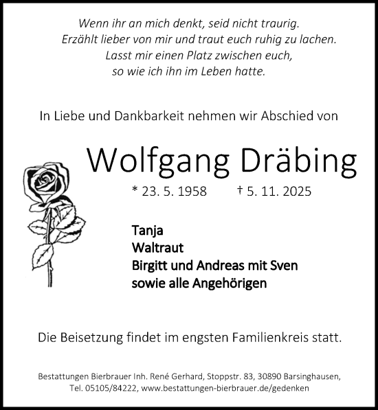 Portrait von Wolfgang Dräbing