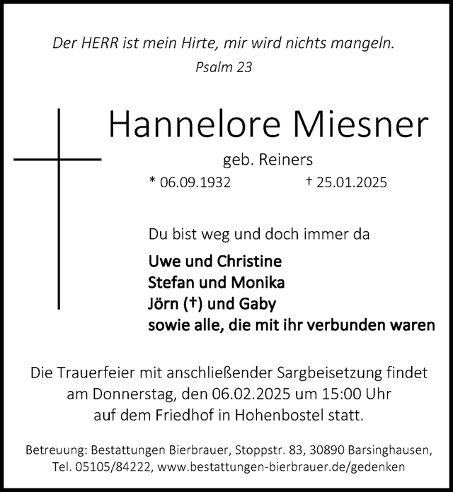 Traueranzeige