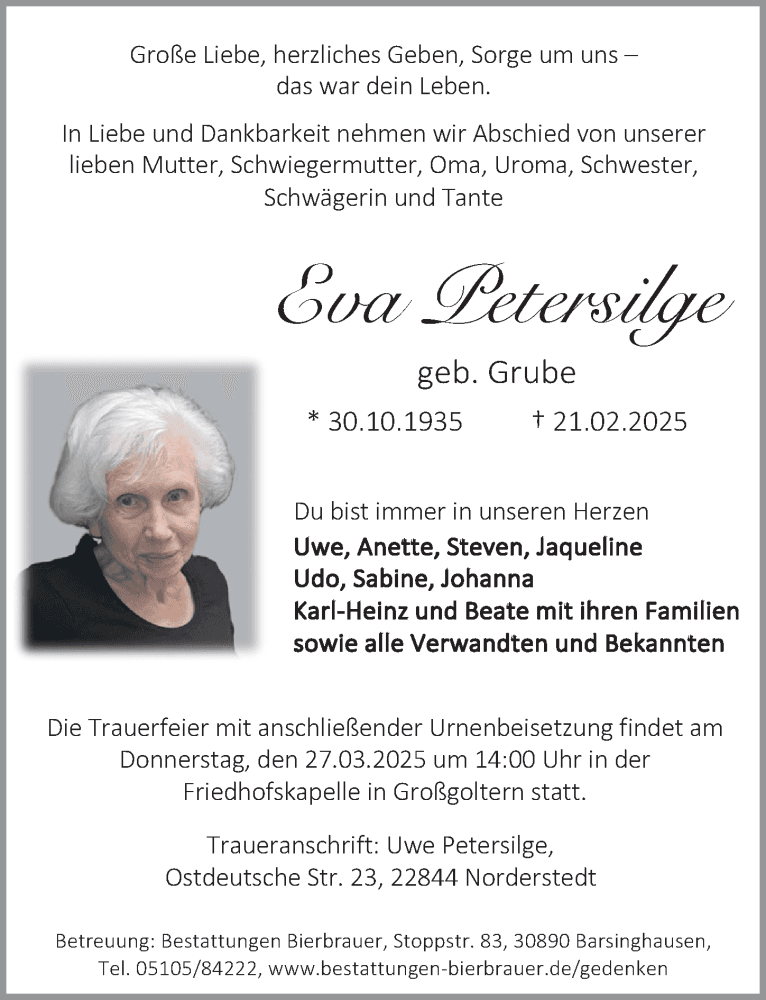 Portrait von Eva Petersilge