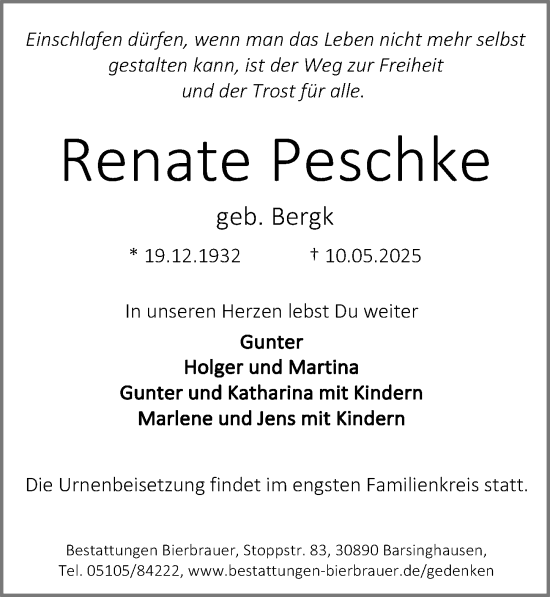 Portrait von Renate Peschke