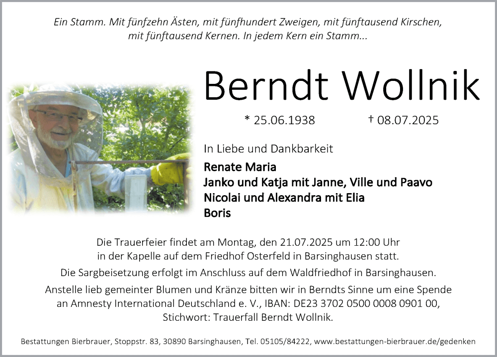 Portrait von Berndt Wollnik