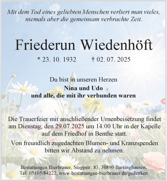 Portrait von Friederun Wiedenhöft