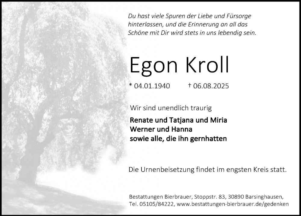 Portrait von Egon Kroll