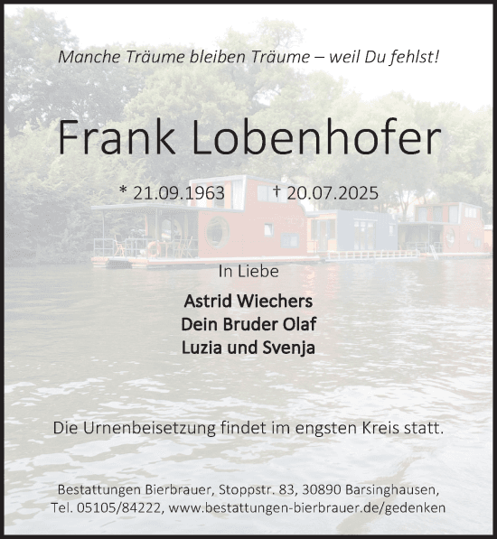 Portrait von Frank Lobenhofer