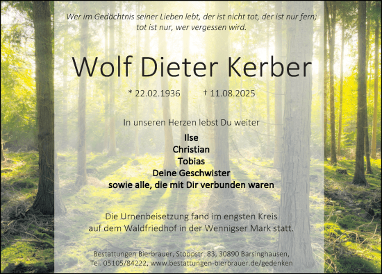 Portrait von Wolf Dieter Kerber