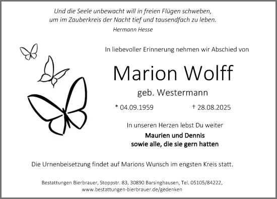 Portrait von Marion Wolff