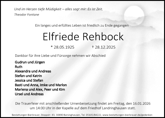 Portrait von Elfriede Rehbock