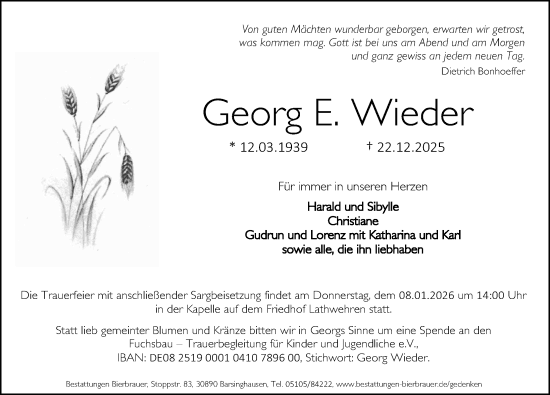 Portrait von Georg E. Wieder