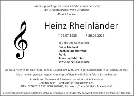 Traueranzeige