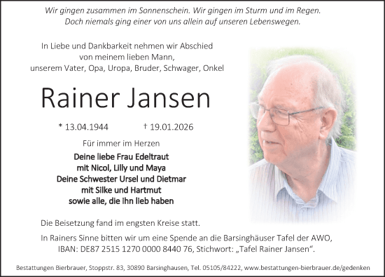 Portrait von Rainer Jansen