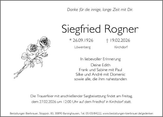 Portrait von Siegfried Rogner