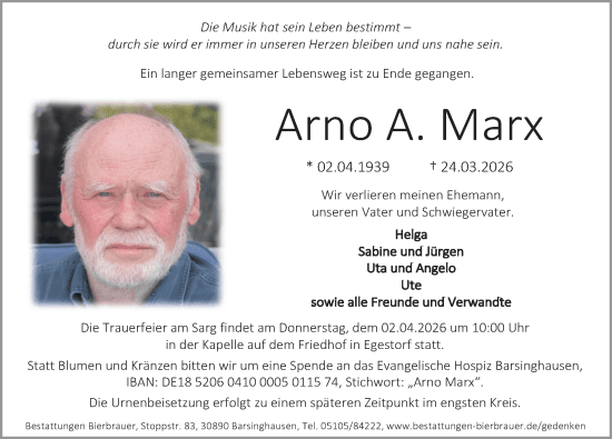 Portrait von Arno A. Marx