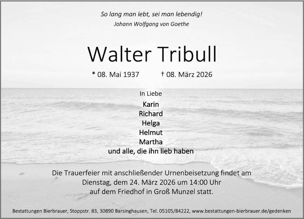 Portrait von Walter Tribull