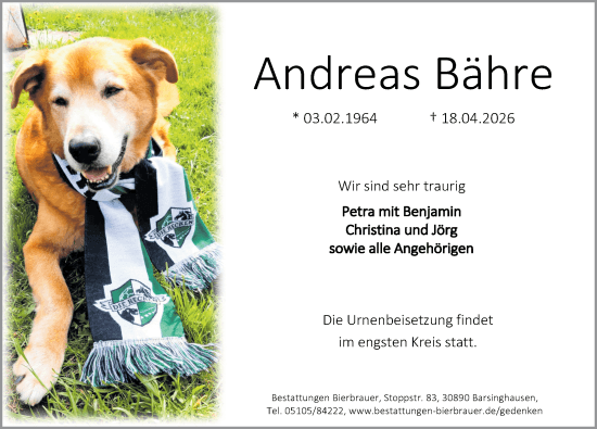 Portrait von Andreas Bähre