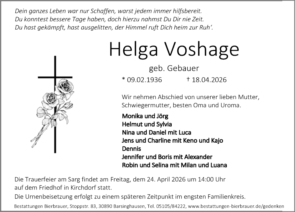 Portrait von Helga Voshage