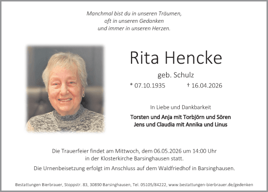 Portrait von Rita Hencke
