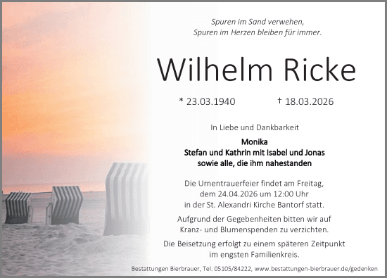 Portrait von Wilhelm Ricke
