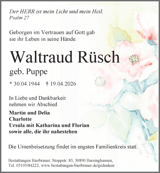 Portrait von Waltraud Rüsch