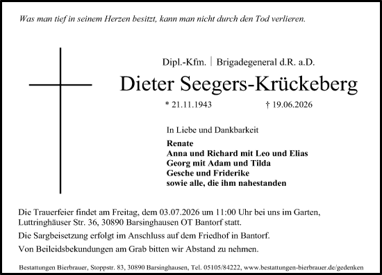 Portrait von Dieter Seegers-Krückberg