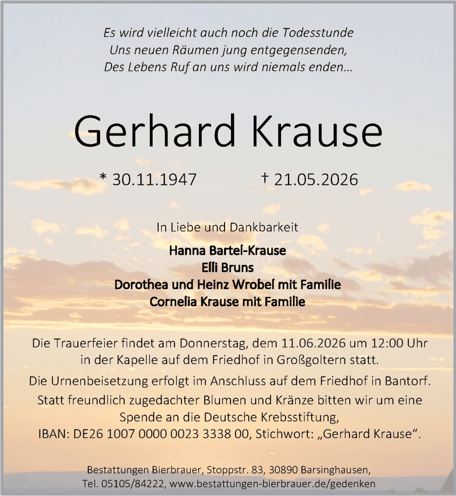 Portrait von Gerhard Krause