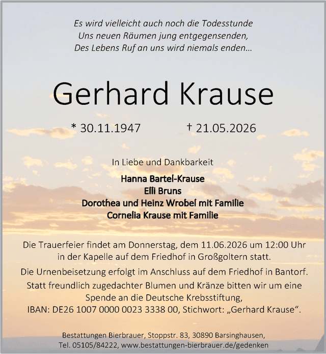 Traueranzeige