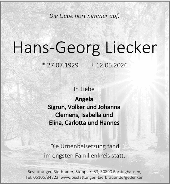 Portrait von Hans-Georg Liecker