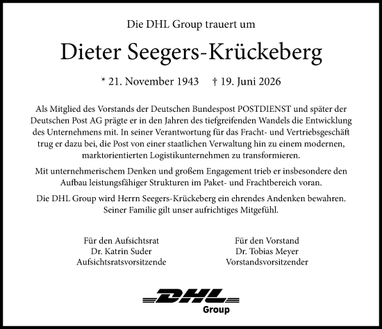 Nachruf DHL Group