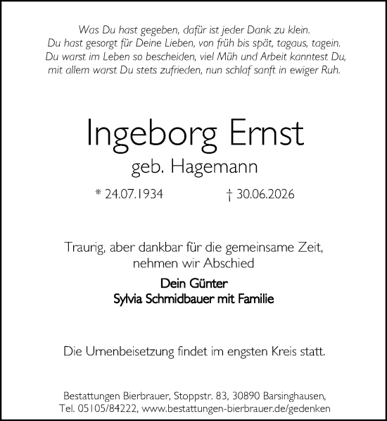 Portrait von Ingeborg Ernst
