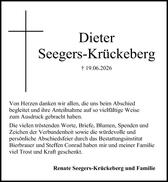 Danksagungsanzeige