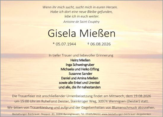 Portrait von Gisela Mießen